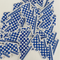 Blue Checkered Lightning Bolt Patch