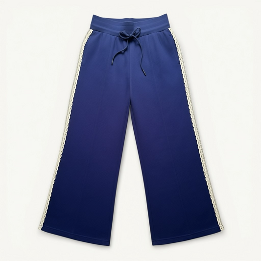 Stripes Lace Cropped Jogger