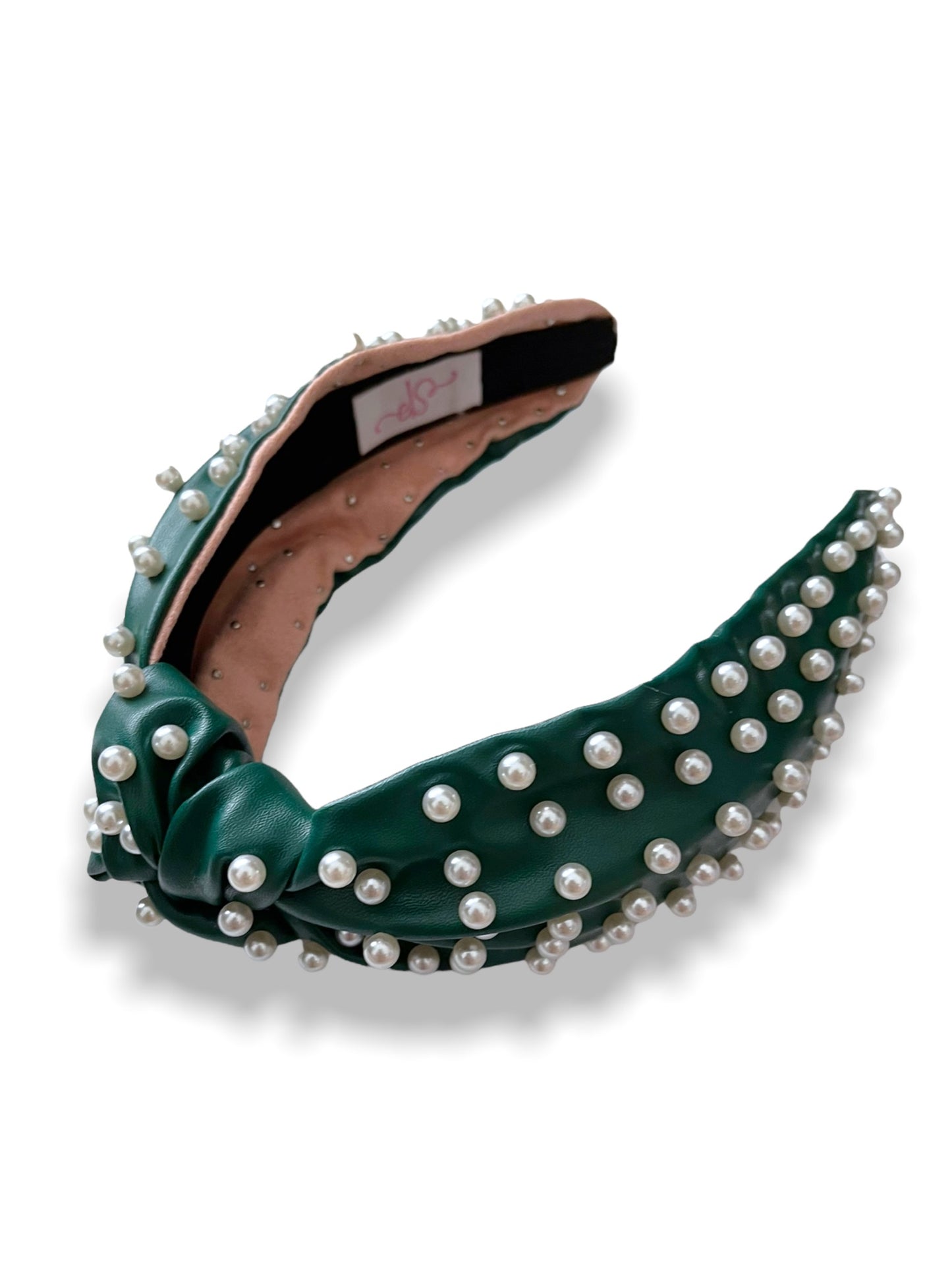Knotted Leather Pearl Headbands