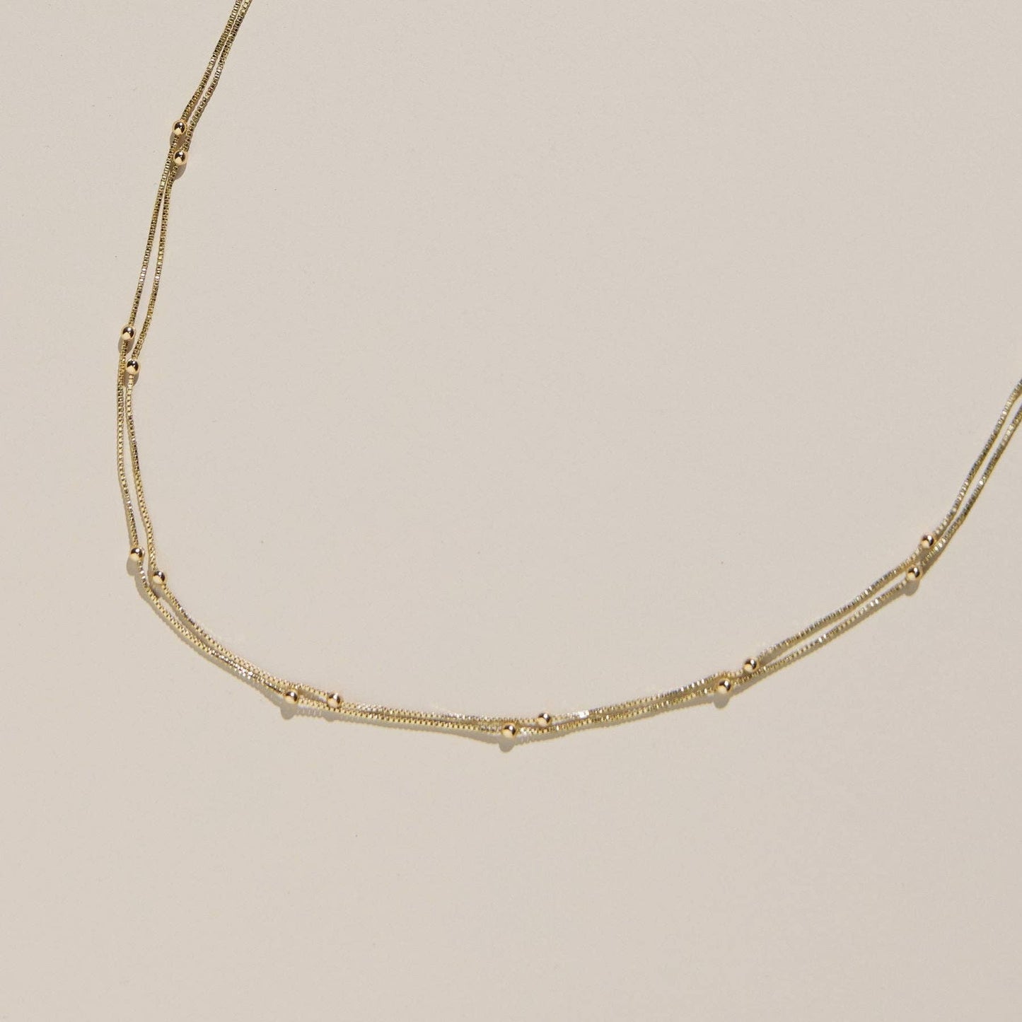 Saturn Double Layer Chain Necklace
