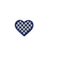 Checkered Heart Glitter Patch