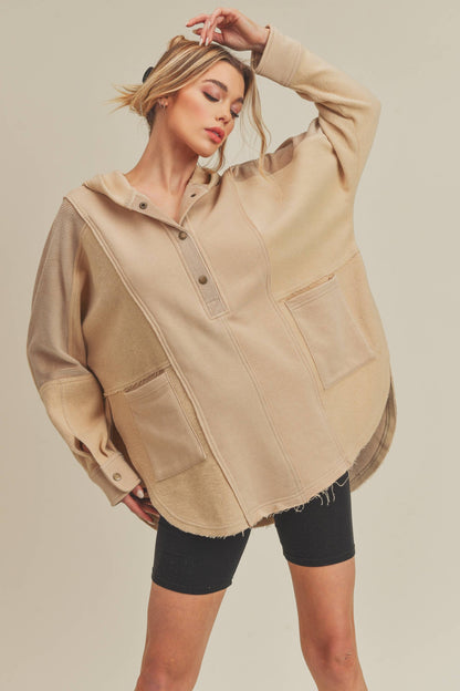Hooded Pullover, Oat