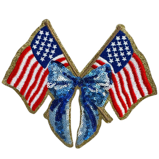 American Flag Bow Patch