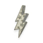 Glitter Star Lightning Bolt Glitter Patch, Silver- 2"