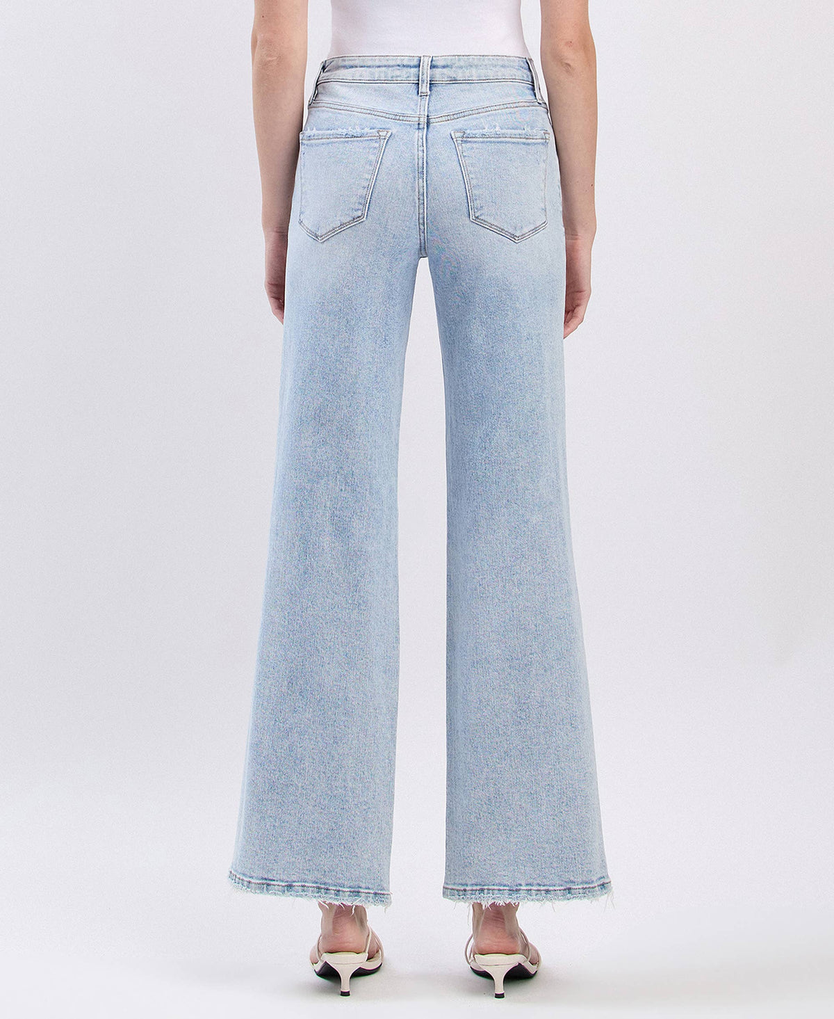 EVERDAY DISTRESSED WIDE JEANS