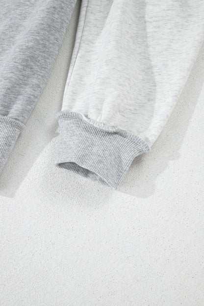 Heathered Colorblock Half Zip Sweatshirt
