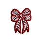 Checkered Glitter Bow Patch