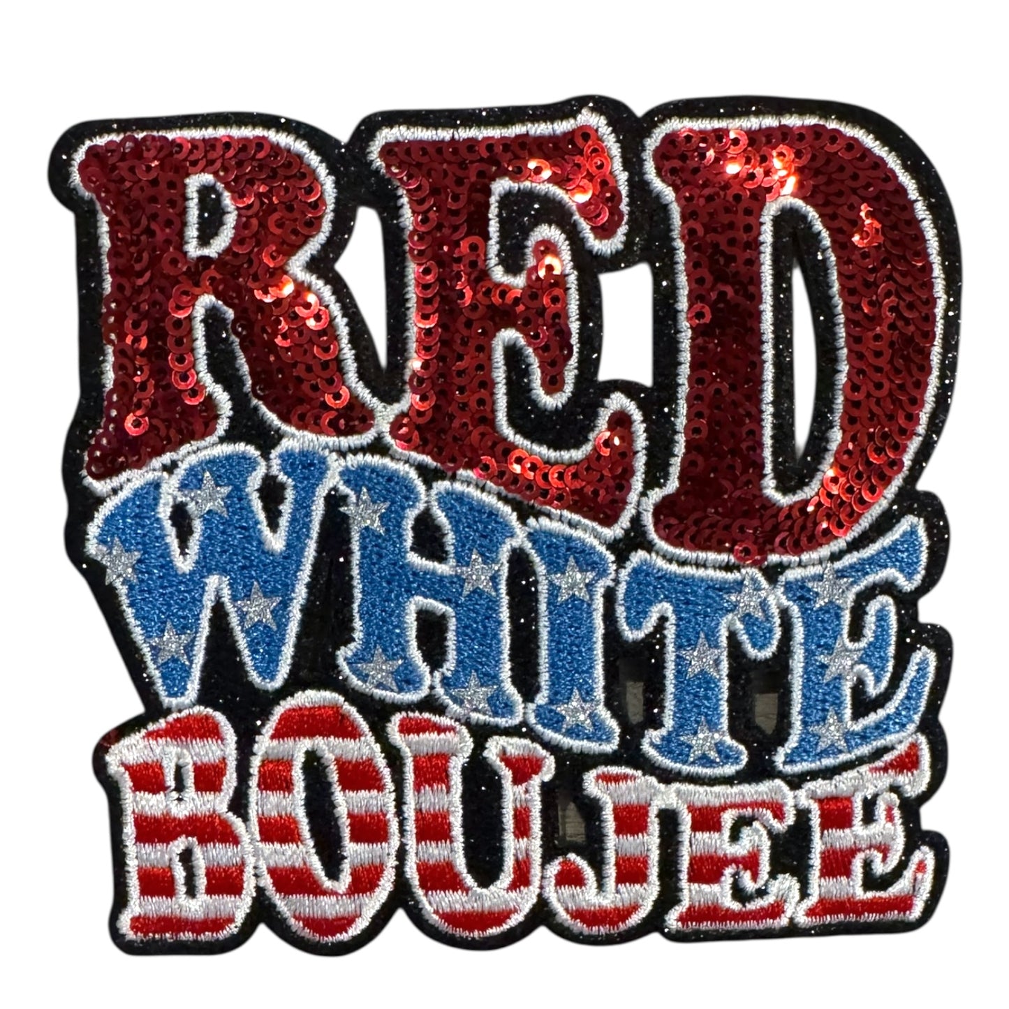 Red White Boujee Patch