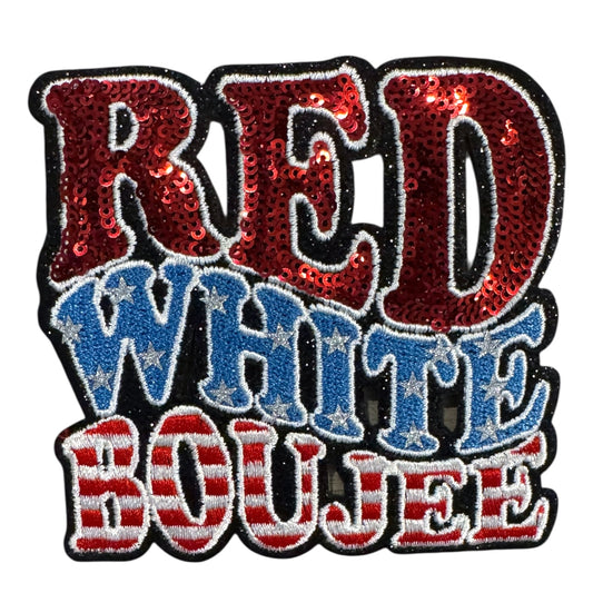 Red White Boujee Patch