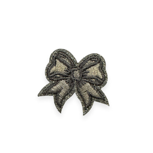 Mini Bow Patch- Silver