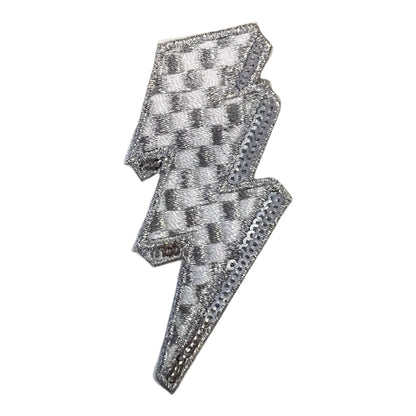Checkered Lightning Bolt Patch