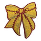 Glitter Softball Bow Patch- 3"