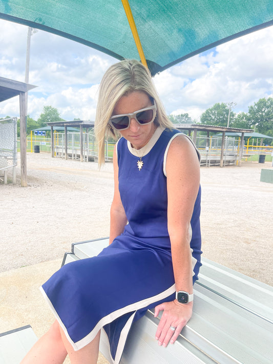 Sporty Chic Sleeveless Midi