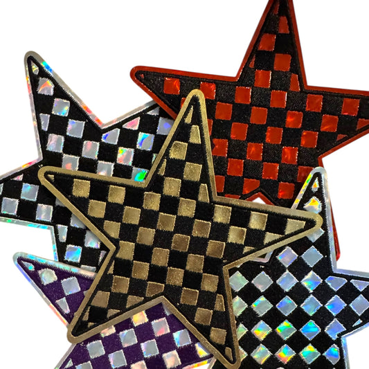 Metallic Checkered Stars
