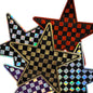Metallic Checkered Stars