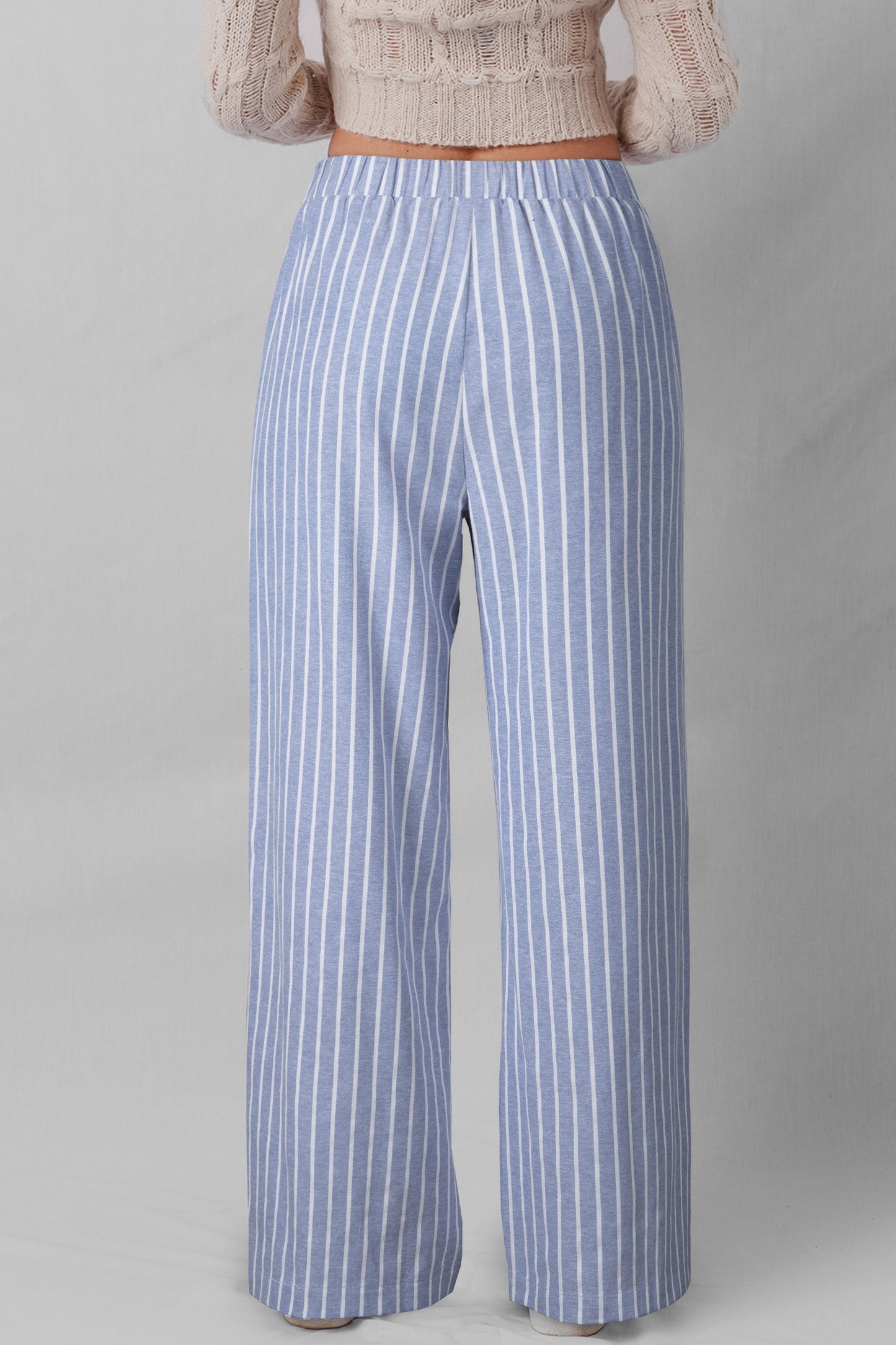 Striped Boxer Wide Leg Pant