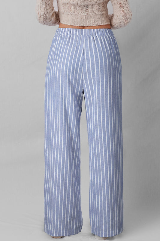Striped Boxer Wide Leg Pant