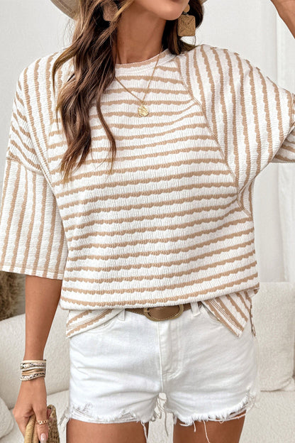 Textured Knit Stripe Top