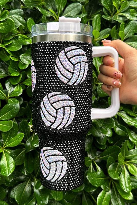 Rhinestone Volleyball Tumbler