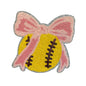 Softball Bow Sequin Patch