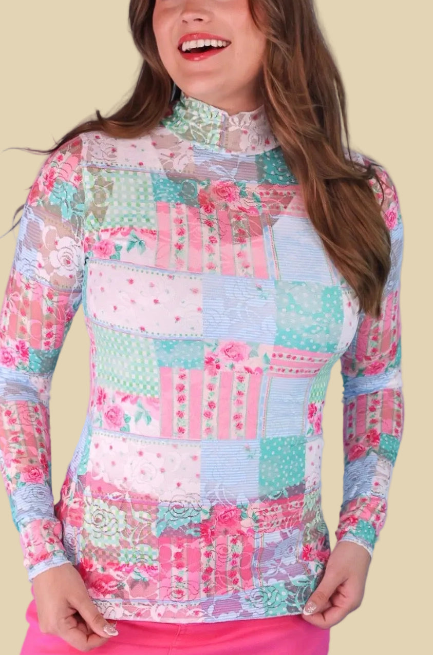 Heirloom Patchwork Lace Mesh Top