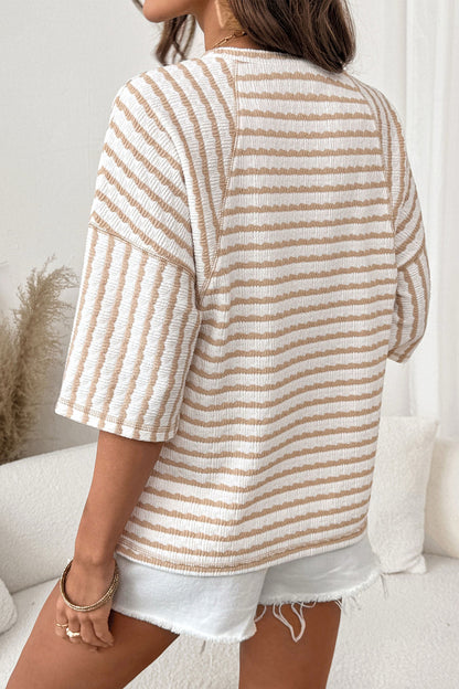 Textured Knit Stripe Top