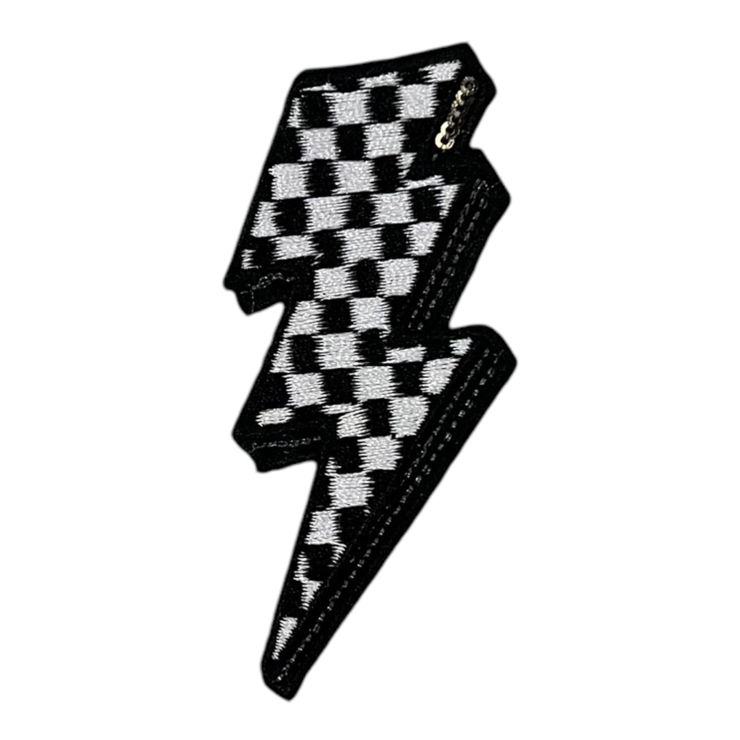 Checkered Lightning Bolt Patch