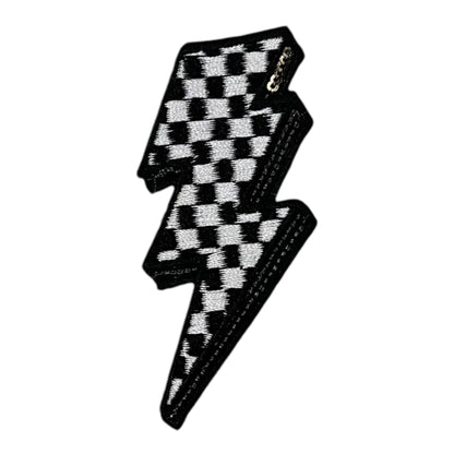 Checkered Lightning Bolt Patch