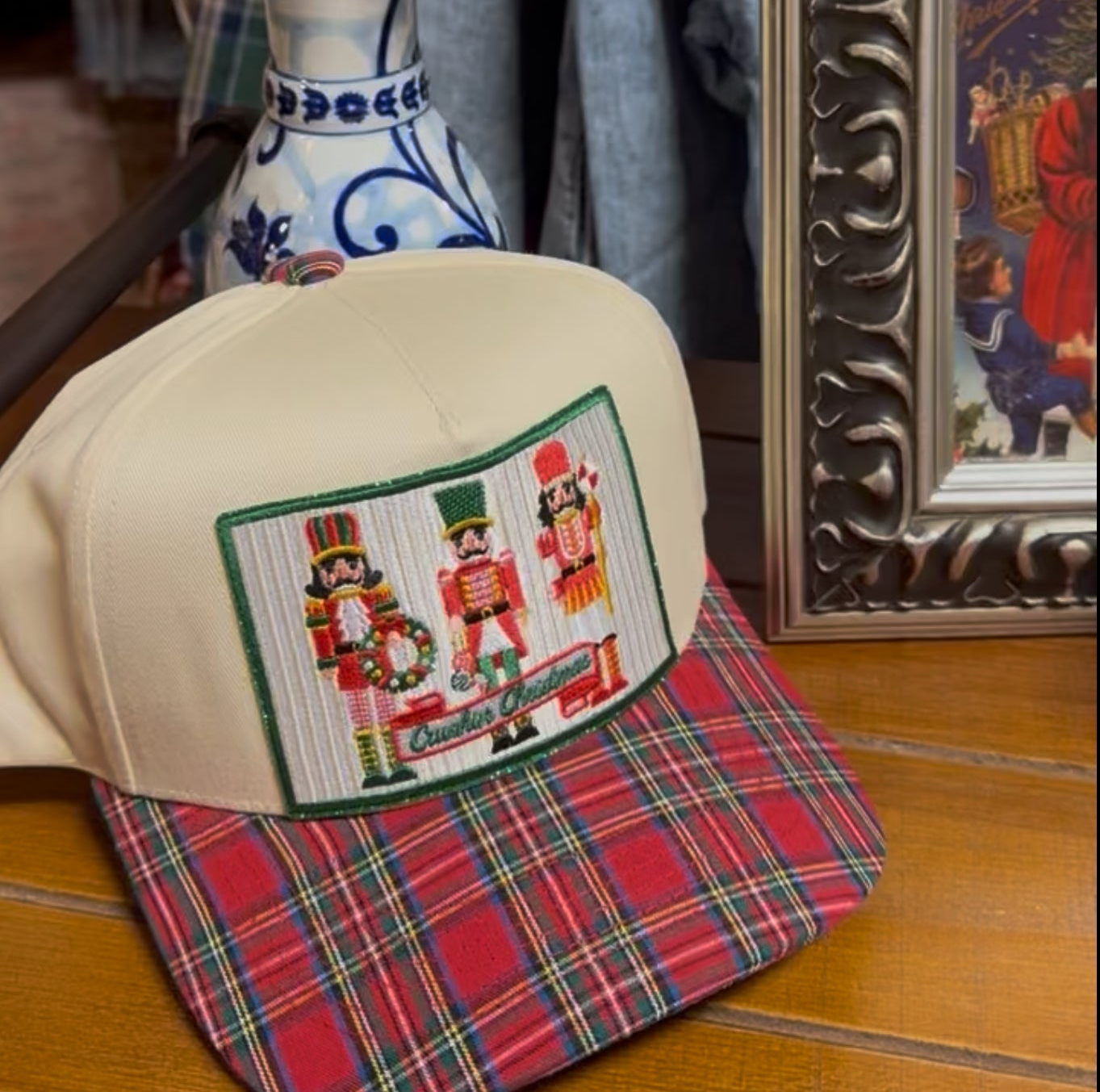 Crushin Christmas Nutcracker Tartan Trucker