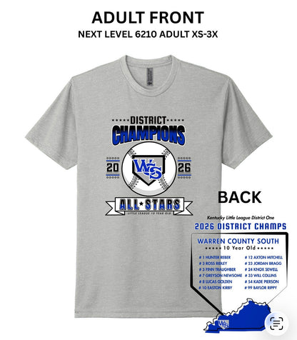 WCS 10s DITRICT CHAMP SHIRT
