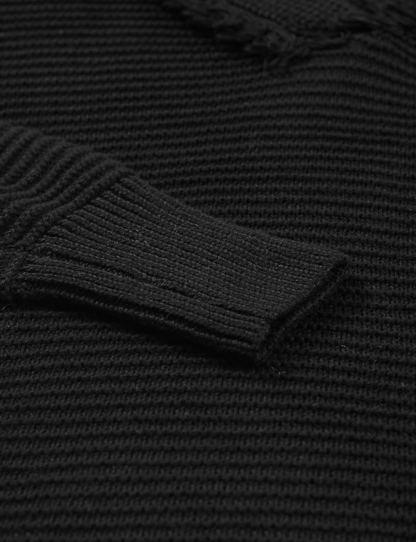 Ribbed Sweater Hoodie