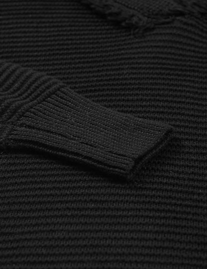 Ribbed Sweater Hoodie