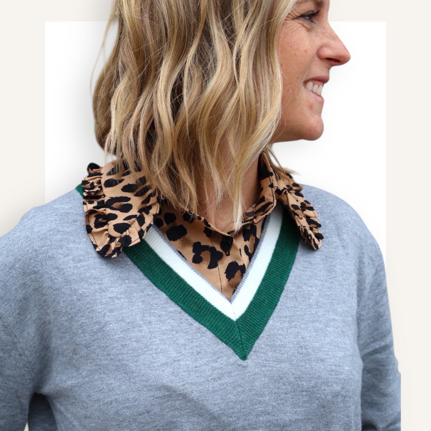 Color block Varsity sweater