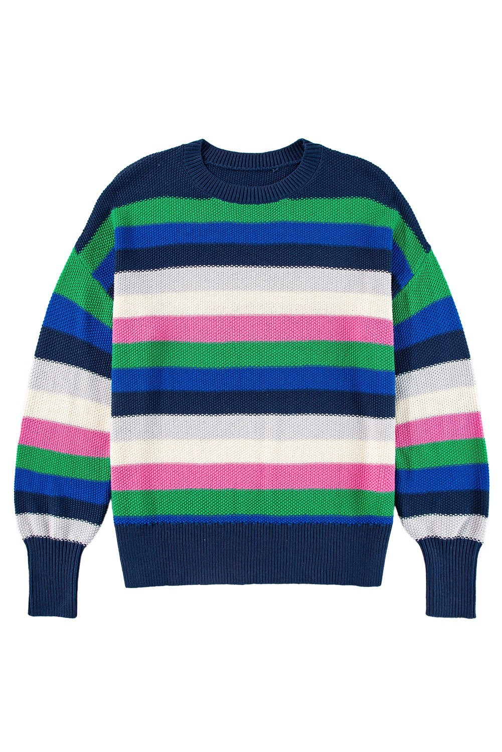 Multi Color Navy Wide Stripe Sweater