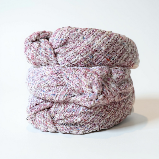Pink Tweed Headband