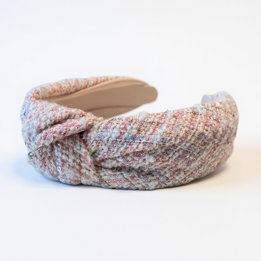 Pink Tweed Headband
