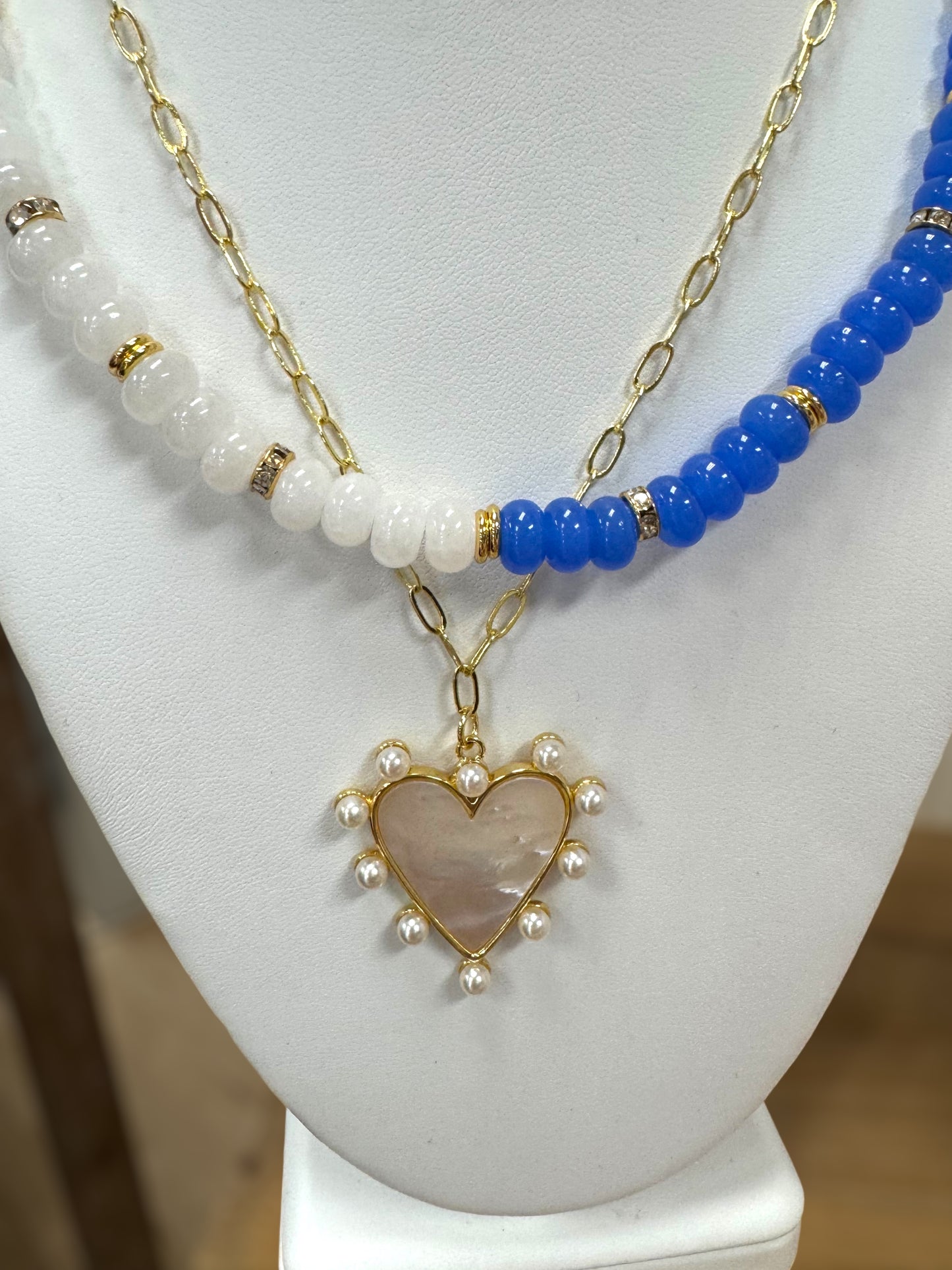 Color Block Beaded Necklace