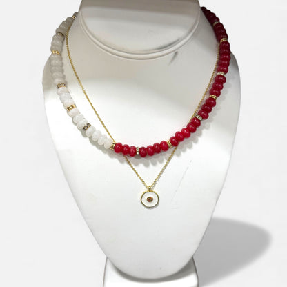 Color Block Beaded Necklace