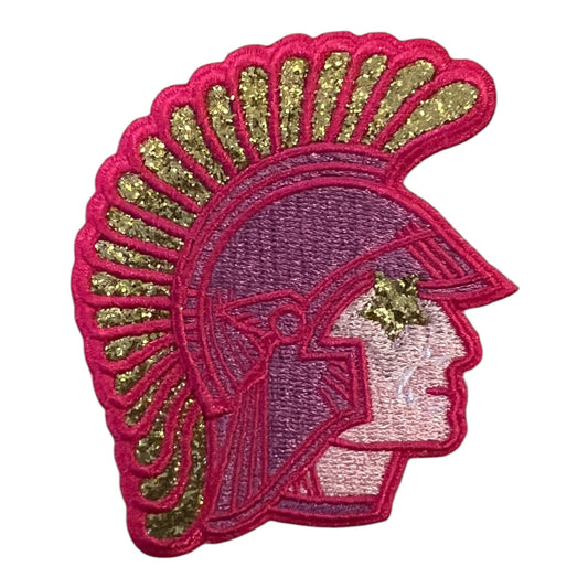 Preppy Spartan Mascot Patch- 3"