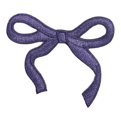 Dainty Bow Patch, Blue- 2.7"