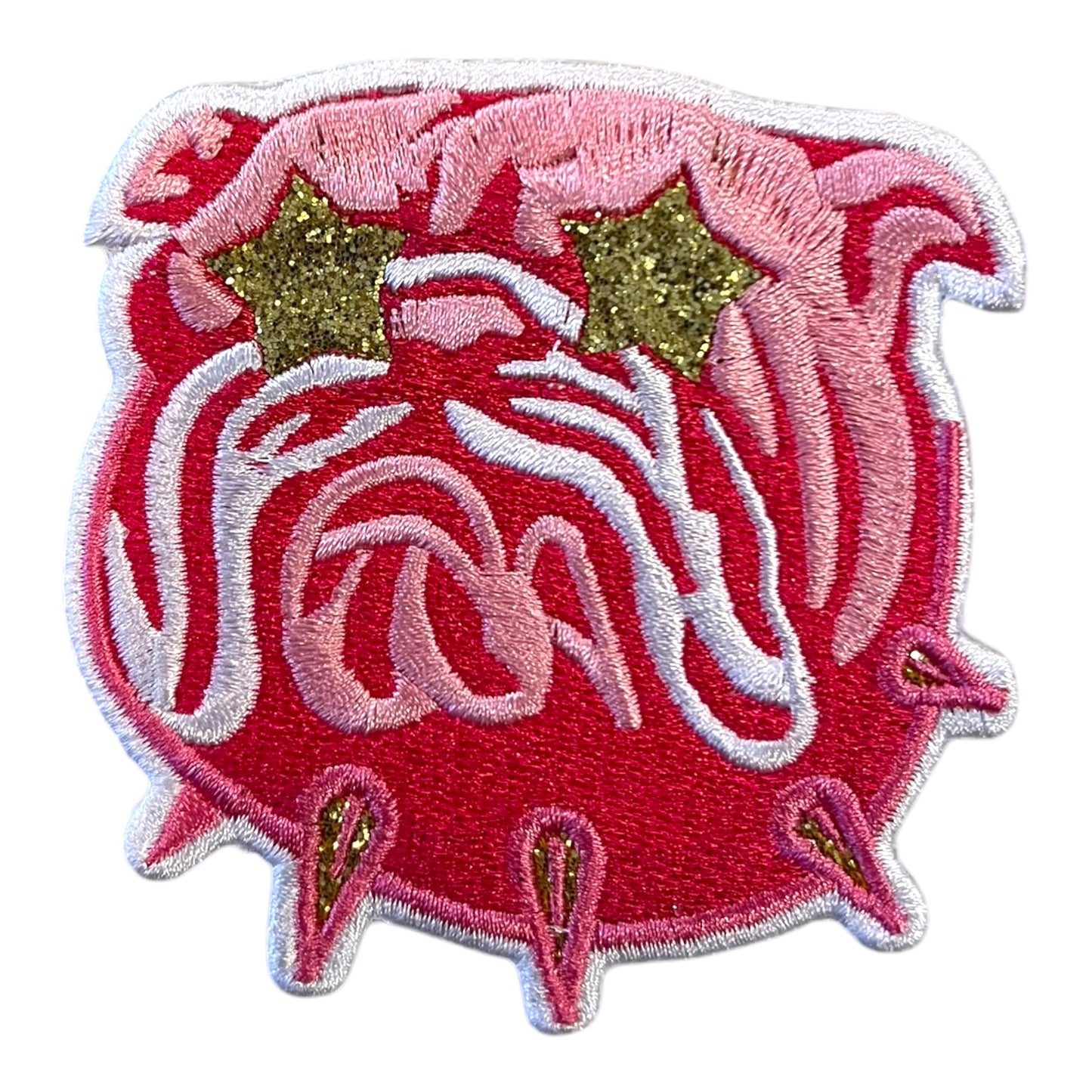 Preppy Bulldog Mascot Patch- 3"