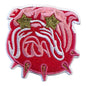 Preppy Bulldog Mascot Patch- 3"