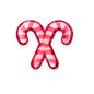 Christmas Candy Canes Glitter Patch