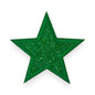 Glitter Star Patch- Green, 3"