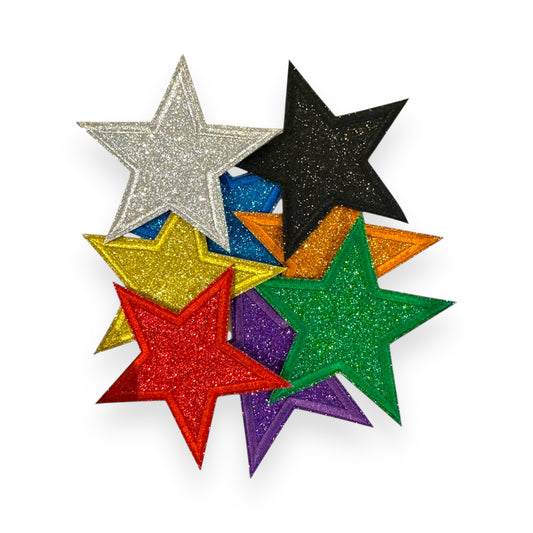 Glitter Star Patch- Purple, 3"