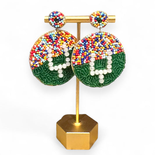 Football Stadium Beaded Earrings