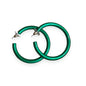 Metallic Hoop Earring- Kelly Green