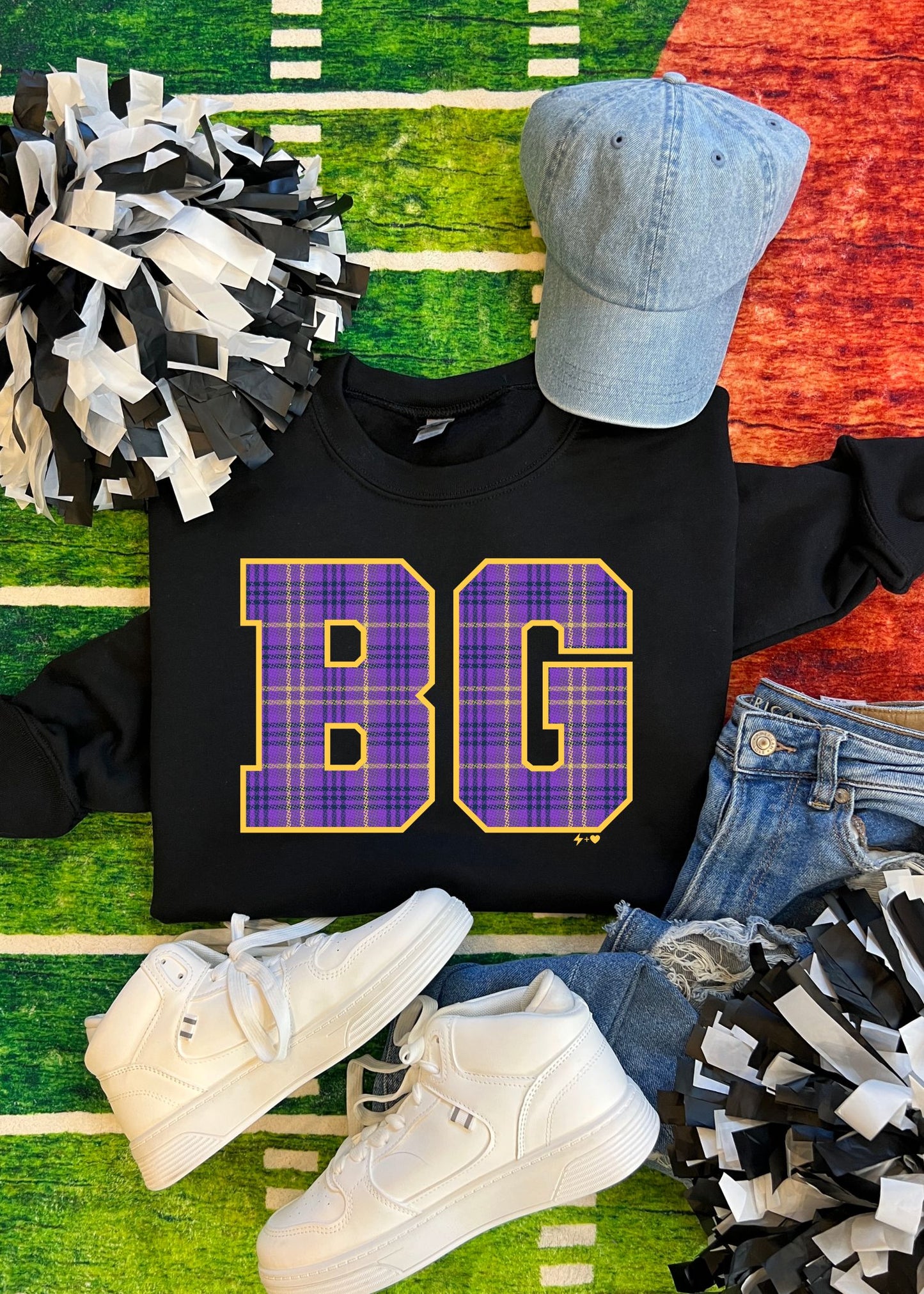Purples Plaid School Sweatshirt