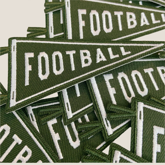 Football Pennant Flag Patch- 3"