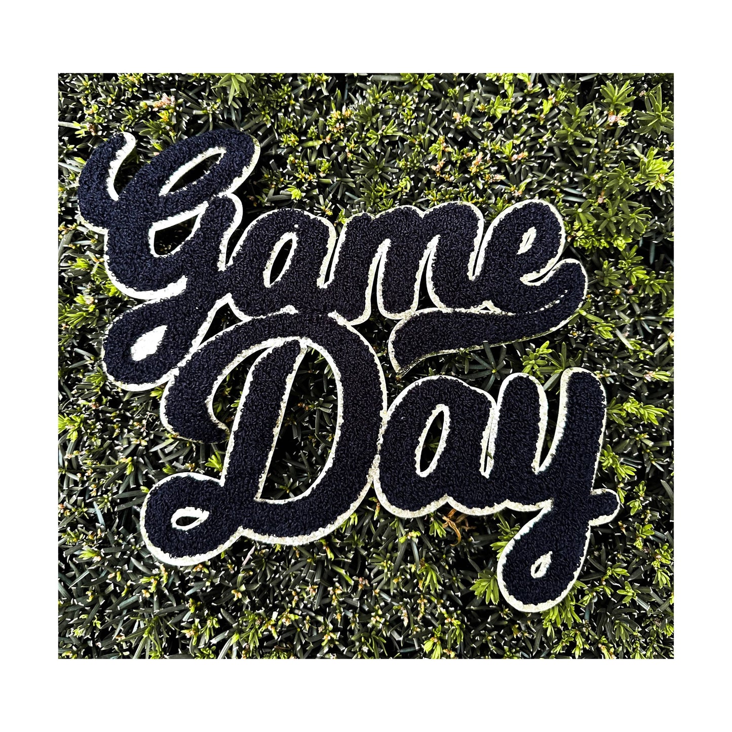 GAME DAY Chenille Glitter Large, Black Patch